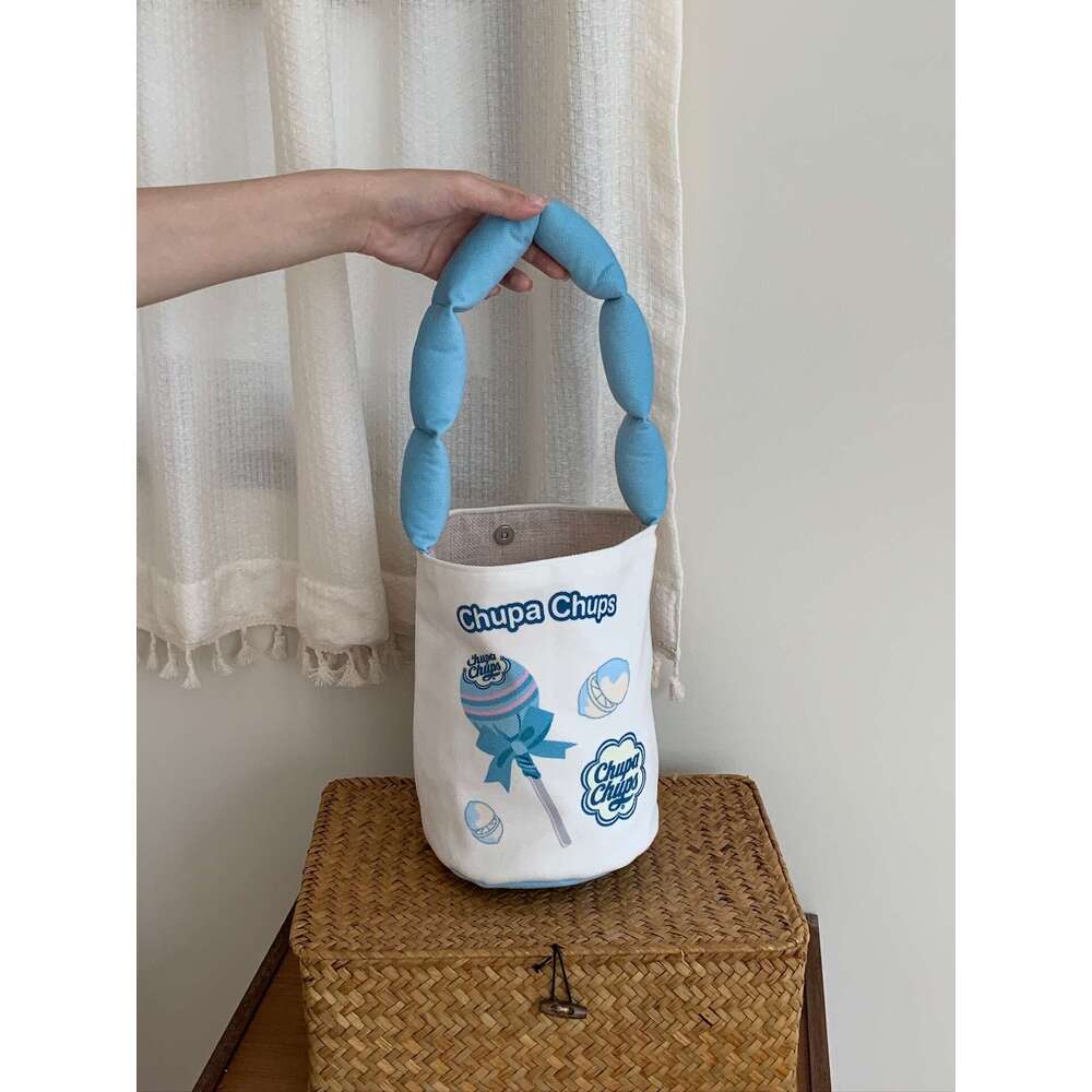Treasure Bead New Canvas Small Design, Handbag, Underarm Women's Bucket Bag, Student Bag