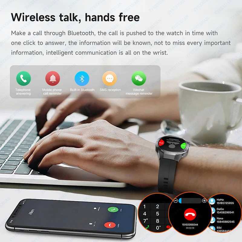 Watch GT Series 5 Pro GPS Sports Smart Watch Mens Heart Rate BT Calling Compass Waterproof NFC Mens Smart Watch Suitable for Android iOS T241213