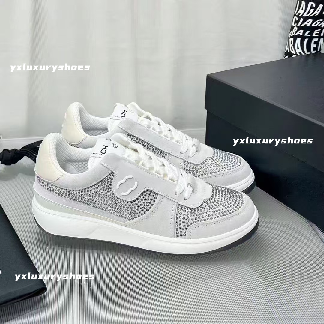 2025 Top designer shoes Paris women's new CC crystal diamond shoe shoes women's luxury sports shoes outdoor travel casual shoes