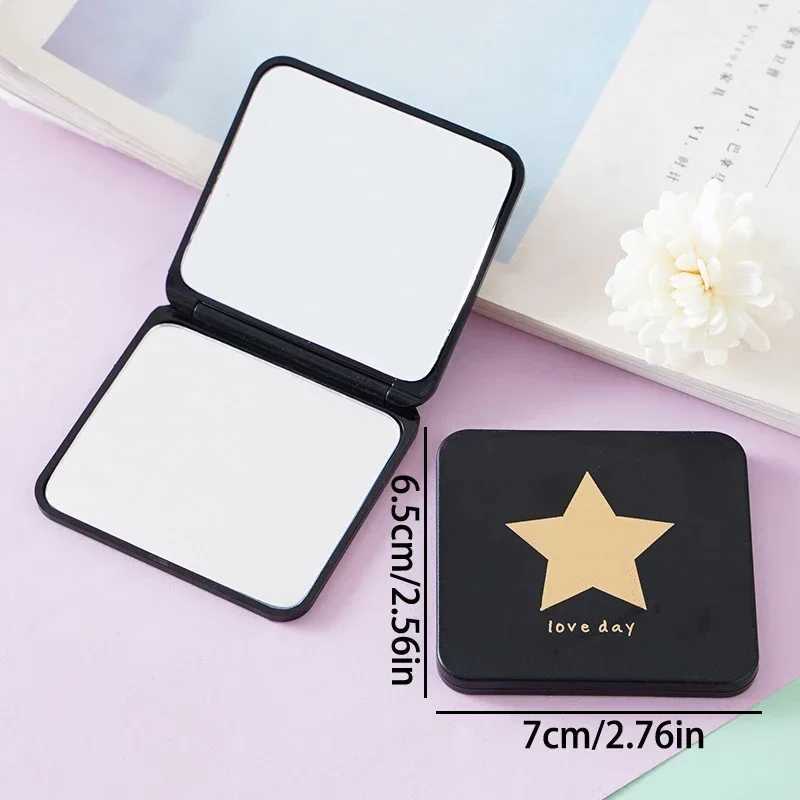 Portable Double-sided Cosmetic Vanity Mirror Portable Hand Mirrors Double-sided Compact Mirror Pocket Cosmetic MirrorXJ241213