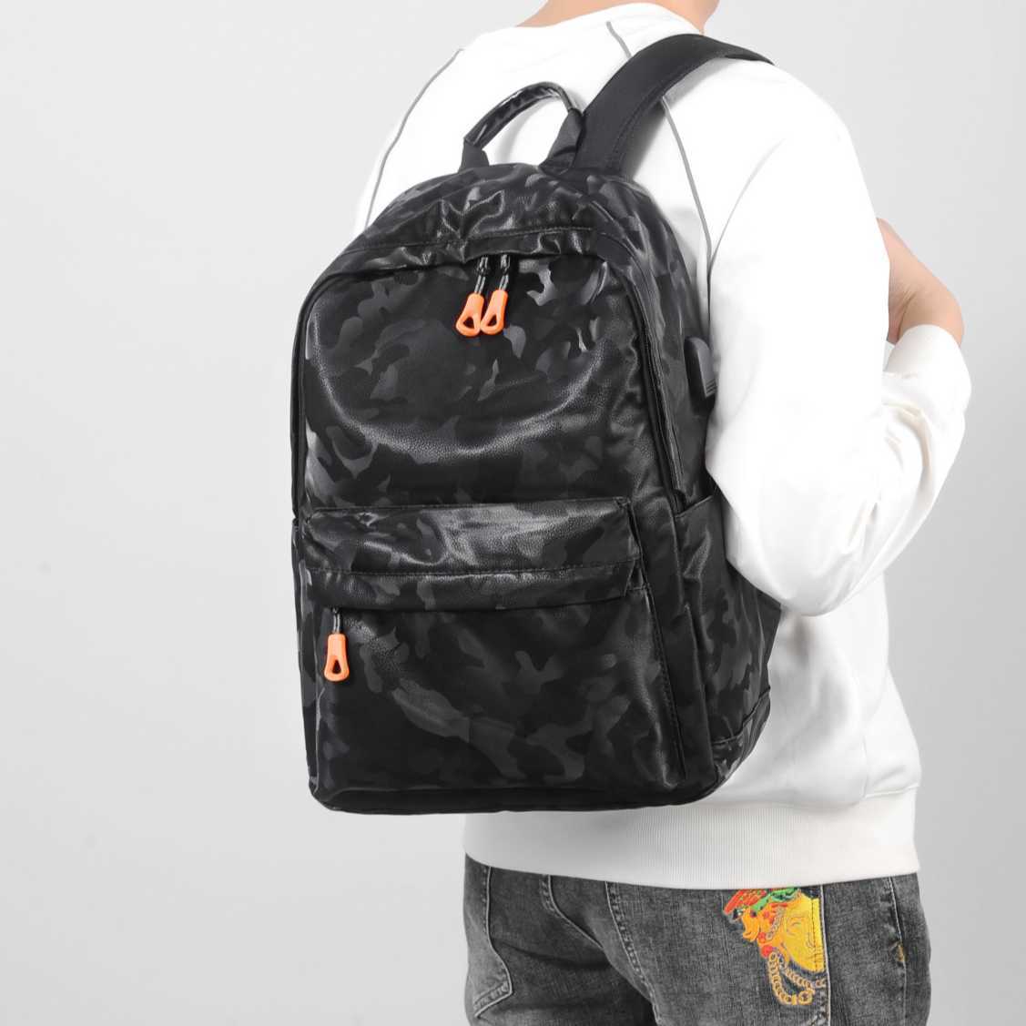 men's backpack simple large capacity travel backpack fashionable and lightweight student backpack multifunctional computer bag 241215