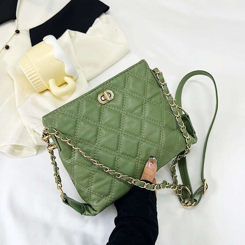 Chain Dia Grid Crossbody New Korean Style Trendy Shoulder Women's Simple And Versatile Mini Phone Bag, Fashionable Quality, Classic