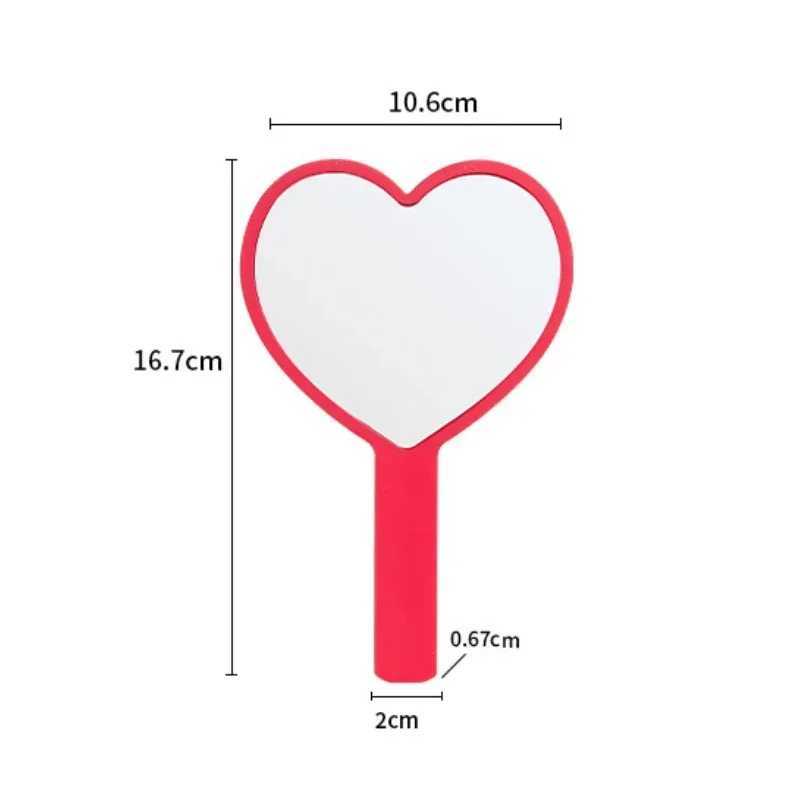 Cherry Heart Handle Mirror Hand in Hand with A Mirror To Carry Around Cute Little Mirror for Girls Dressing Mirror Makeup MirrorXJ241213
