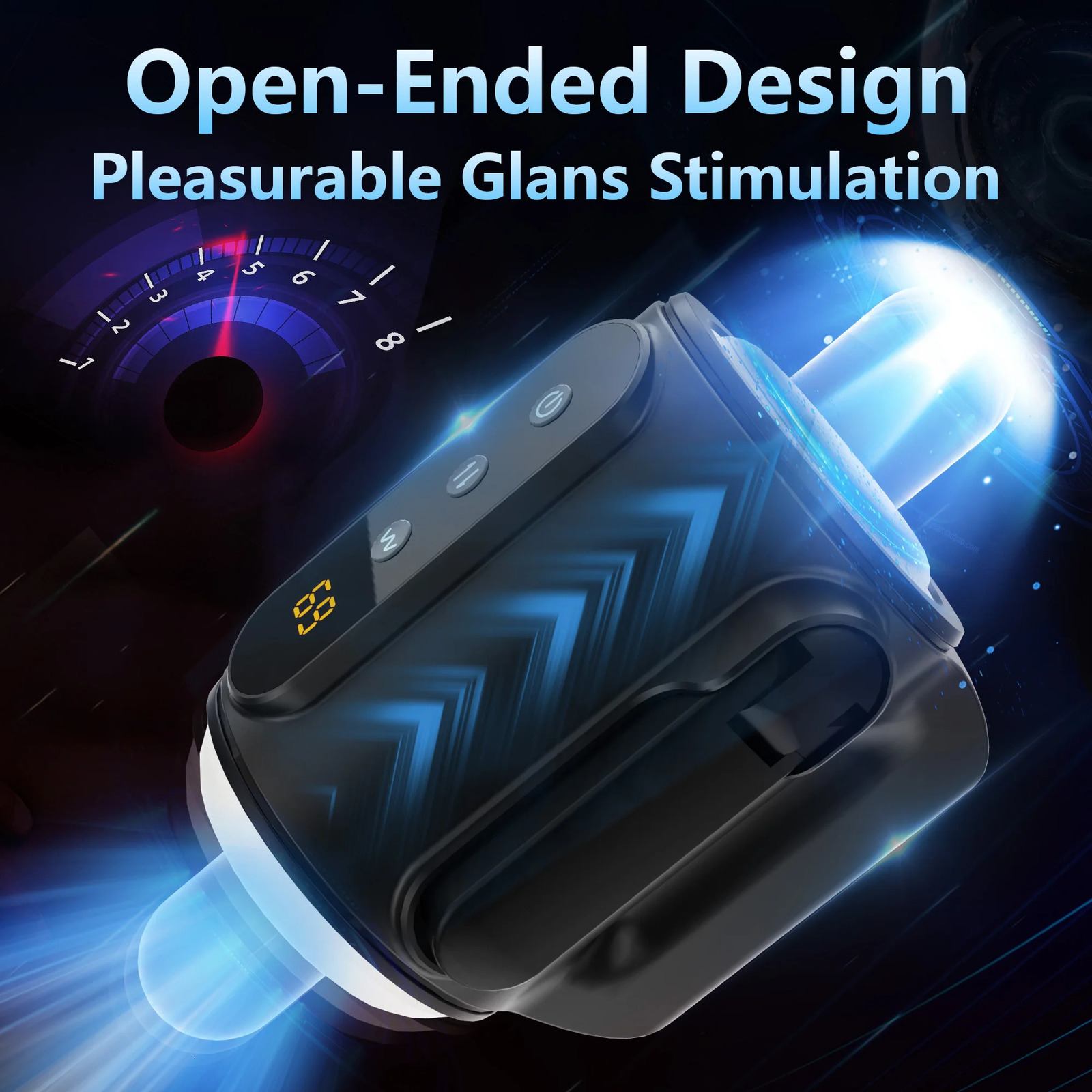 Foldable Handles Masturbator for Men Automatic Telescopic Rotation Vibrator Open Ended Penis Massager Male Sex Toys For Adults 241213
