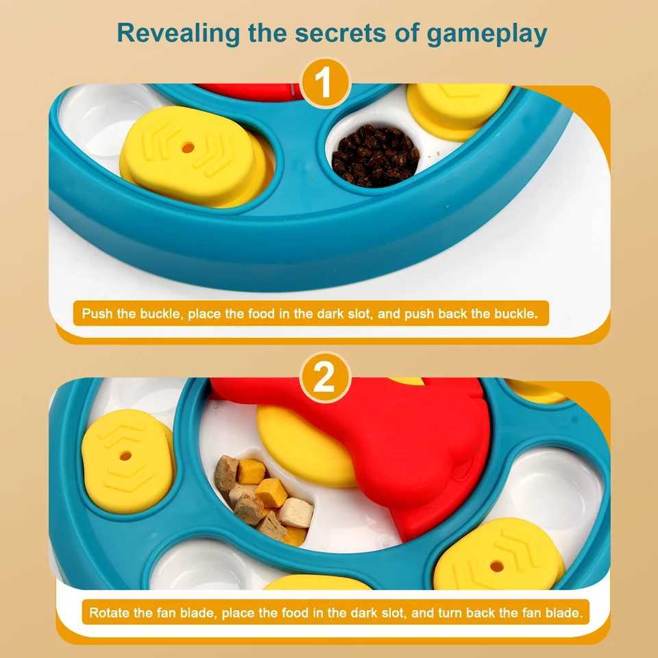 Dog puzzle toys slow feeders interactive addition small dog IQ food dispenser anti suffocation desktop software dog licking board pet supplies X241213