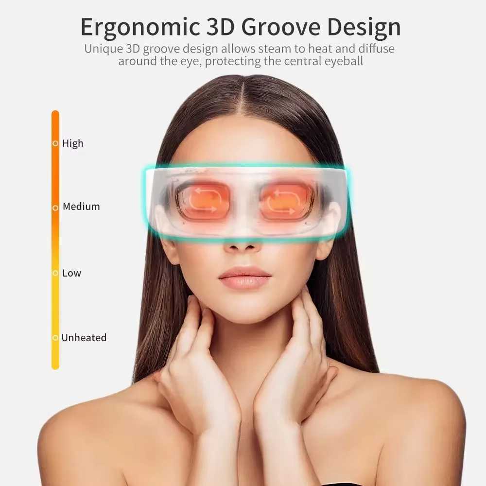 Intelligent steam eye mask eye care massage device rechargeable air pressure vibration electric eye mask W241213