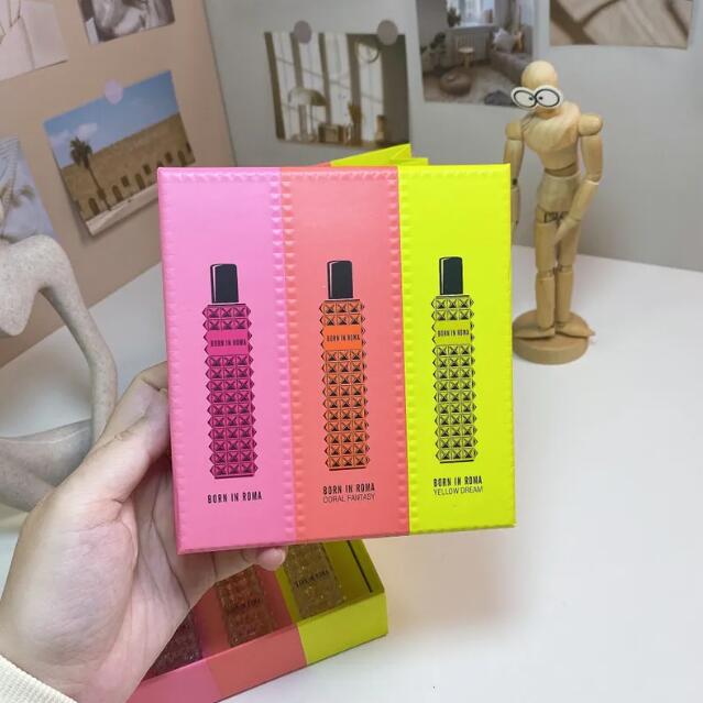3pcs*15ml Perfume Set Born in Roma Perfume Donna Yellow Dream travel size High Quality Long Lasting Fragrance