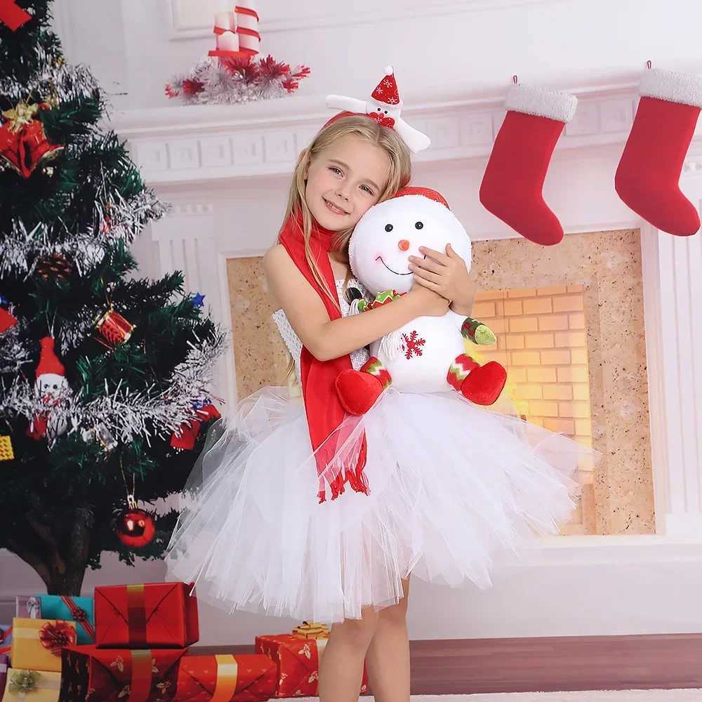 Childrens Christmas costumes childrens Christmas snowmen play costumes girls frozen snow storage dance costumes W241213