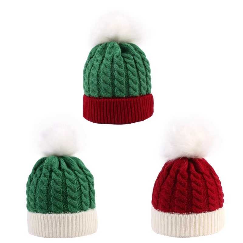 Baby Christmas Knitted Hat Soft Comfortable Warm Bonnet Caps Unisex for 0 to 3 Years Old Boys Girls Festival WearXJ241213