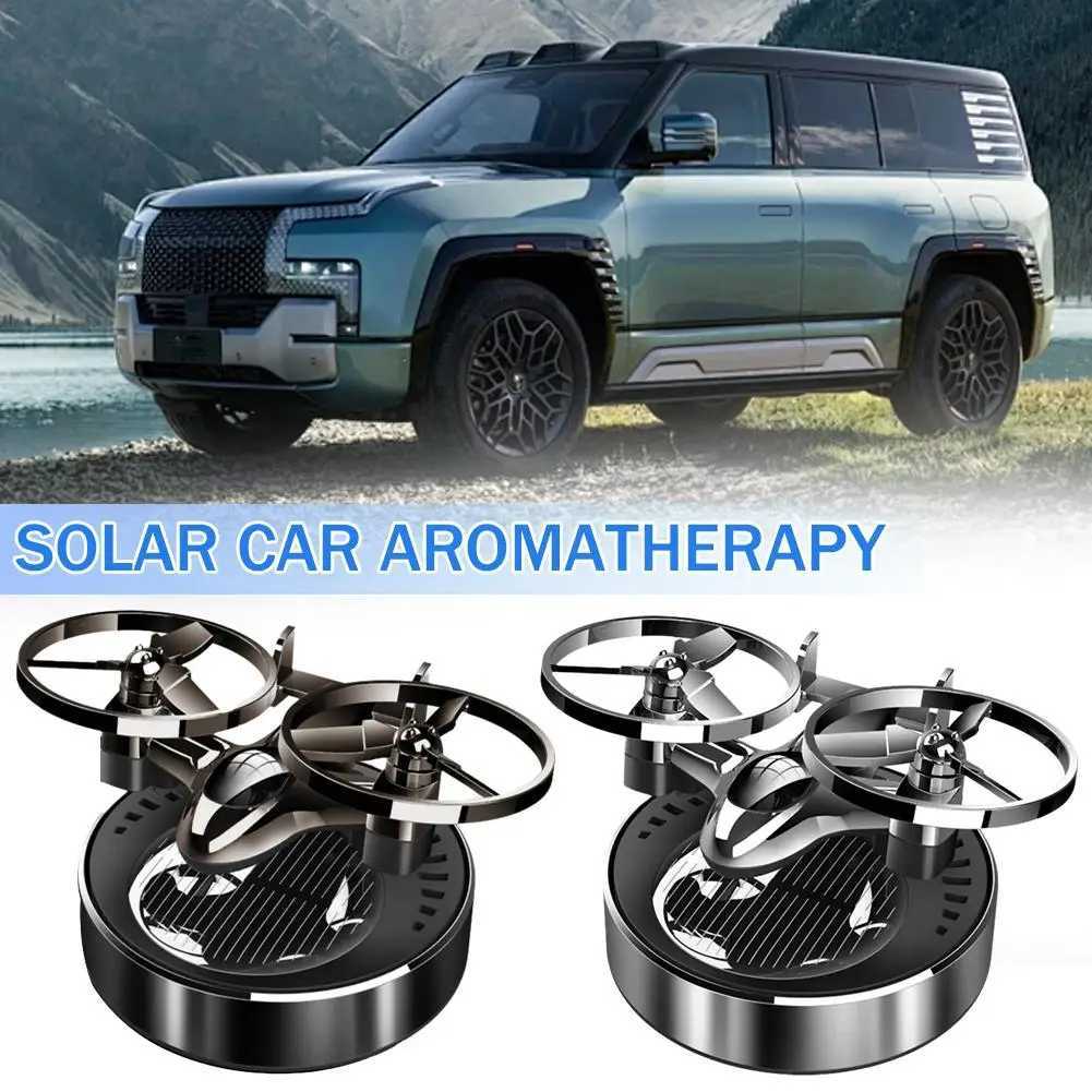 Solar Powered Rotation Heliter Solar Aroma Car Diffuser ener Alloy Aroma Fragrance Auto Air X6G8XJ241213