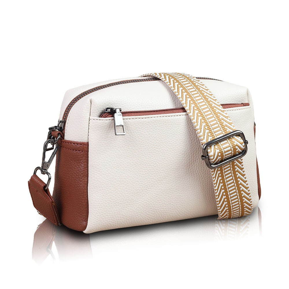 Chic Small Square Vintage Shoulder Bag for Women Featuring Multilayer Zip Design