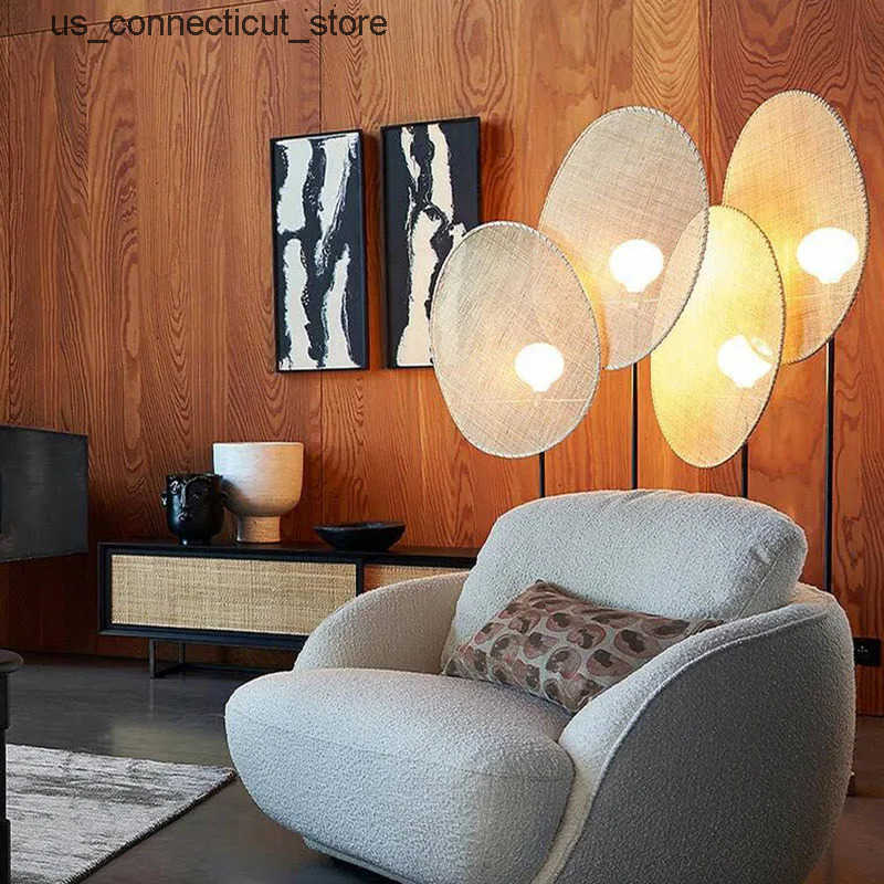 Floor Lamps Rattan Weaving Floor Lamp Southeast Asian Style For Living Room Bedroom Office Hotel Standing Lighting Fixtures Wood E27 L240910