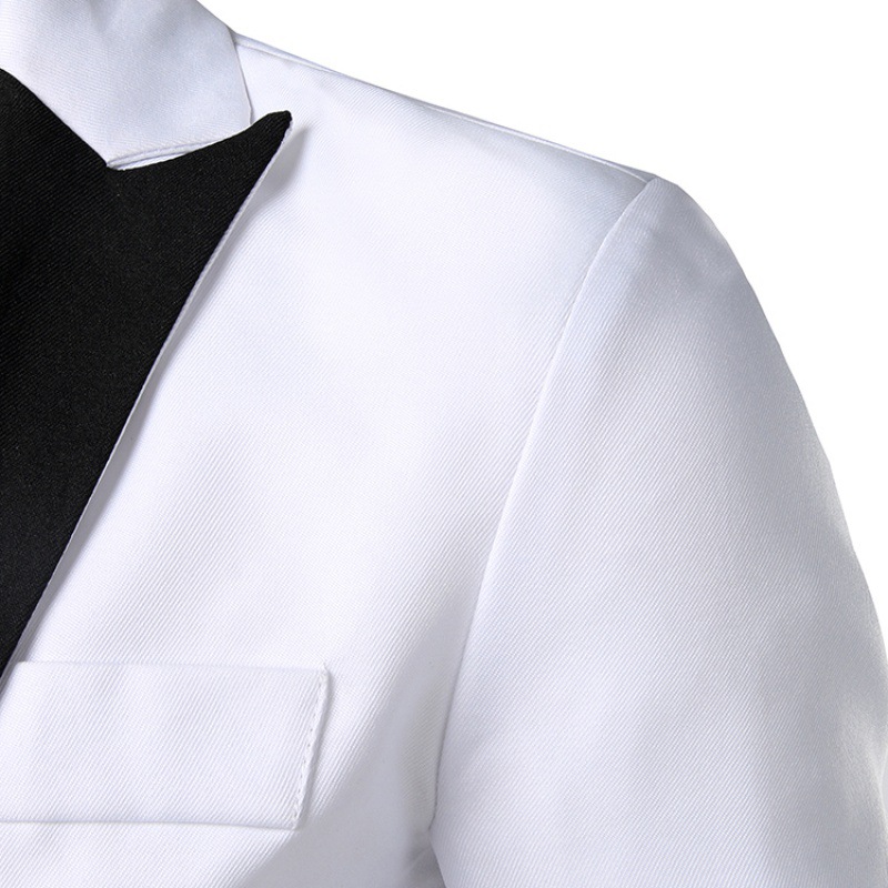 3721 Men's Slim Fit Three-Piece Wedding Suit - Modern Korean Style Groom Attire