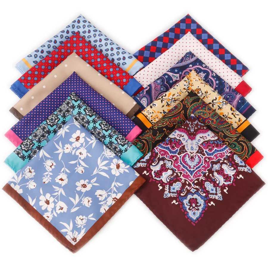 Linbaiway Womens Handkerchief for Mens Big Silk Scarf Mens Pocket Towel Square Scarf Chest Towel for Wedding Custom W241213