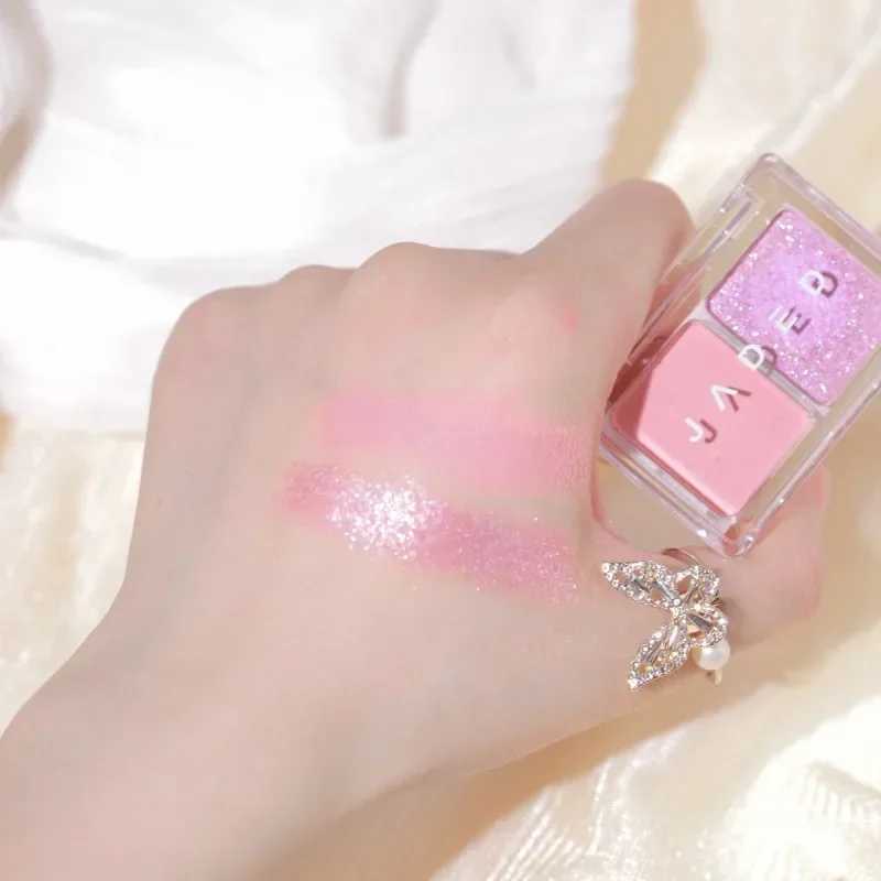 2 Colors Smokey Blue Eyeshadow Palette Matte Pearl Gray Pink Low Saturation Eye Shadow Palette Eye Pigments Lasting Korea Makeup W250605