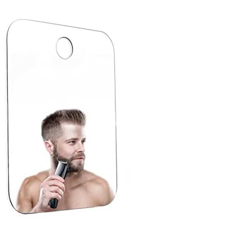 Sdatter Acrylic Makeup Mirror Bath Shaving Pocket Travel Makeup Mirror Women Hand Mirror Bathroom Face Shave Shower AccessoriesXJ241213