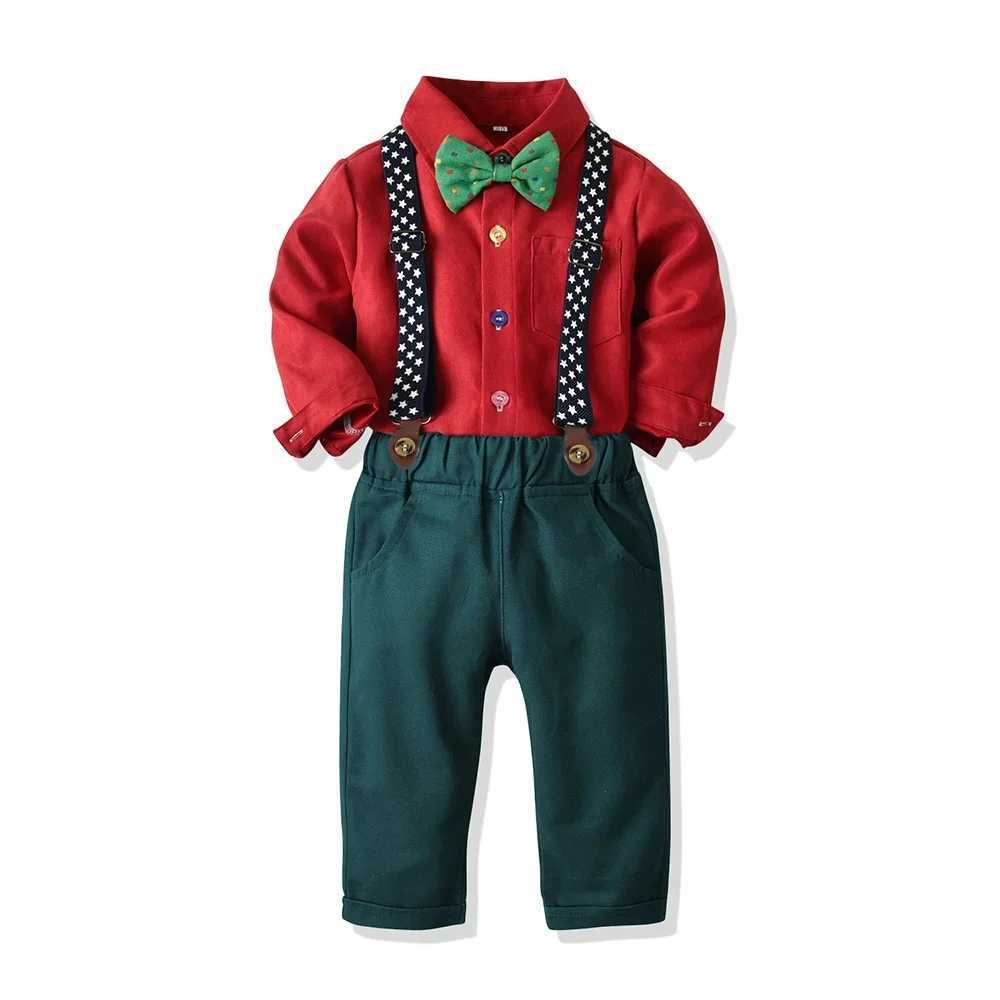 Christmas Outfit for Baby Boy Girl Brother and Sister Matching Outfits Shirt Suspender Pants for Kids Princess Dress for Girl W241213