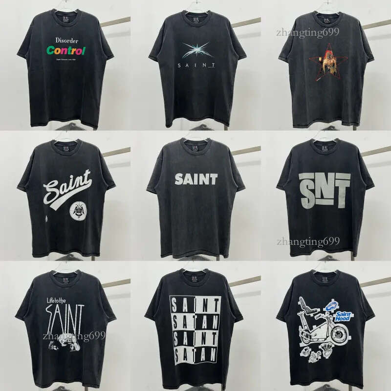 2024ss Black Tee Men Women Wasted T-shirt Short Sleeve Print Letters T Shirts