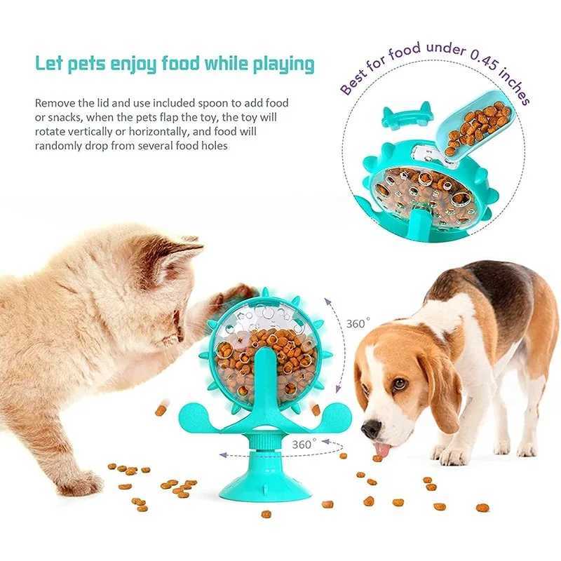 Dog Puzzle Toys Rotatable Wheel Treat Leaking Toy For Cat Small Dogs Slow Feeder Dispenser Interactive Improve IQ X241213