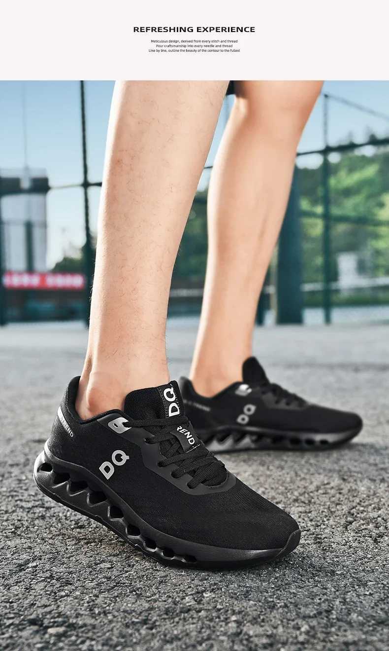 Mens lightweight mesh summer sports shoes - breathable running shoes with soft soles anti slip comfort fashionable and casual designC250425