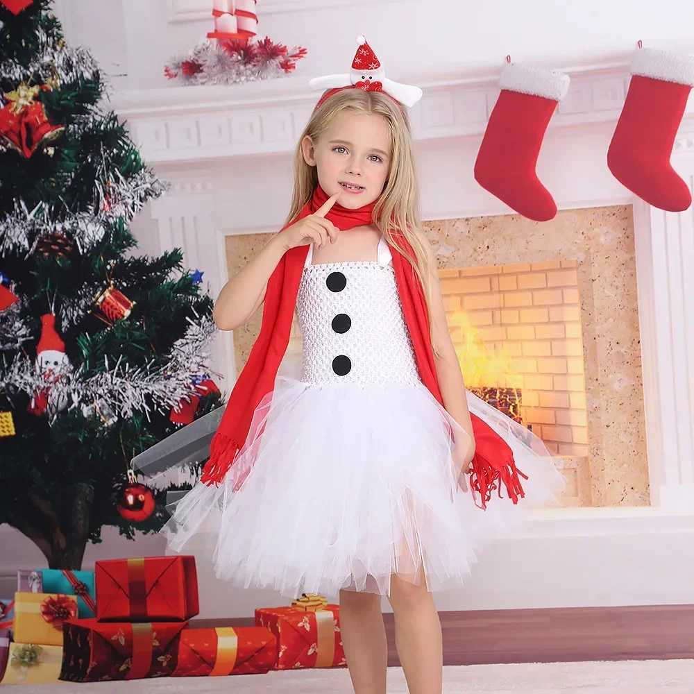 Childrens Christmas costumes childrens Christmas snowmen play costumes girls frozen snow storage dance costumes W241213