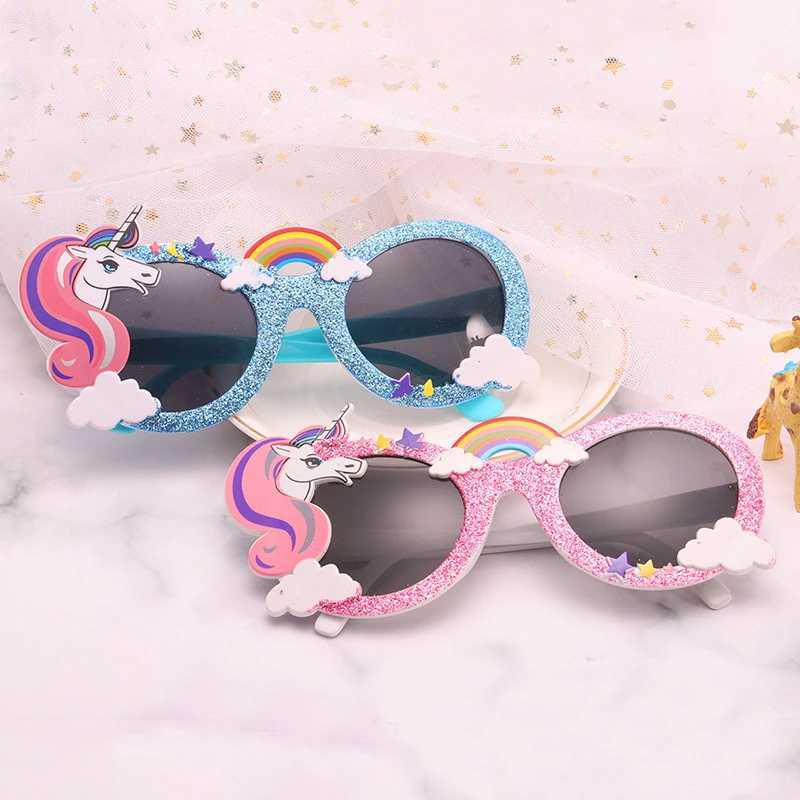 Sunglasses 1Pcs Rainbow Party Sunglasses Mask Costume Glasses Photobooth Props For Kids Adult Wedding Party Holiday DIY Decoration H241213