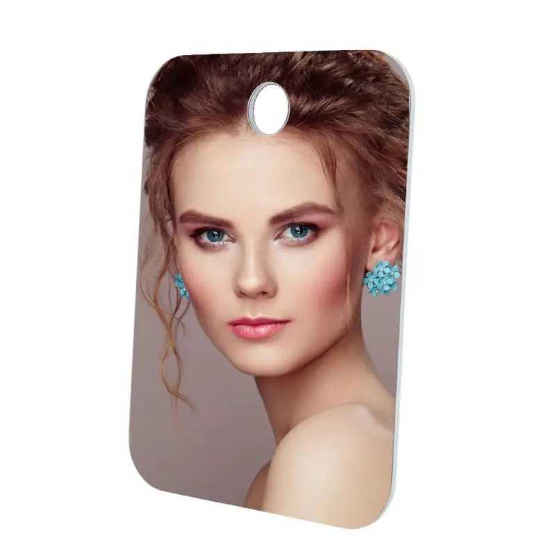 Fogless Mirror Acrylic Bathroom Tools Shaving Mirror Women High Quality Washroom Travel Accessories Makeup Mirror PortableXJ241213