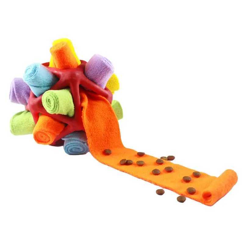Fur dog snuff toy olfactory ball unbreakable olfactory interactive treatment ball dog treatment dispenser toy interactive dog puzzle toy X241213