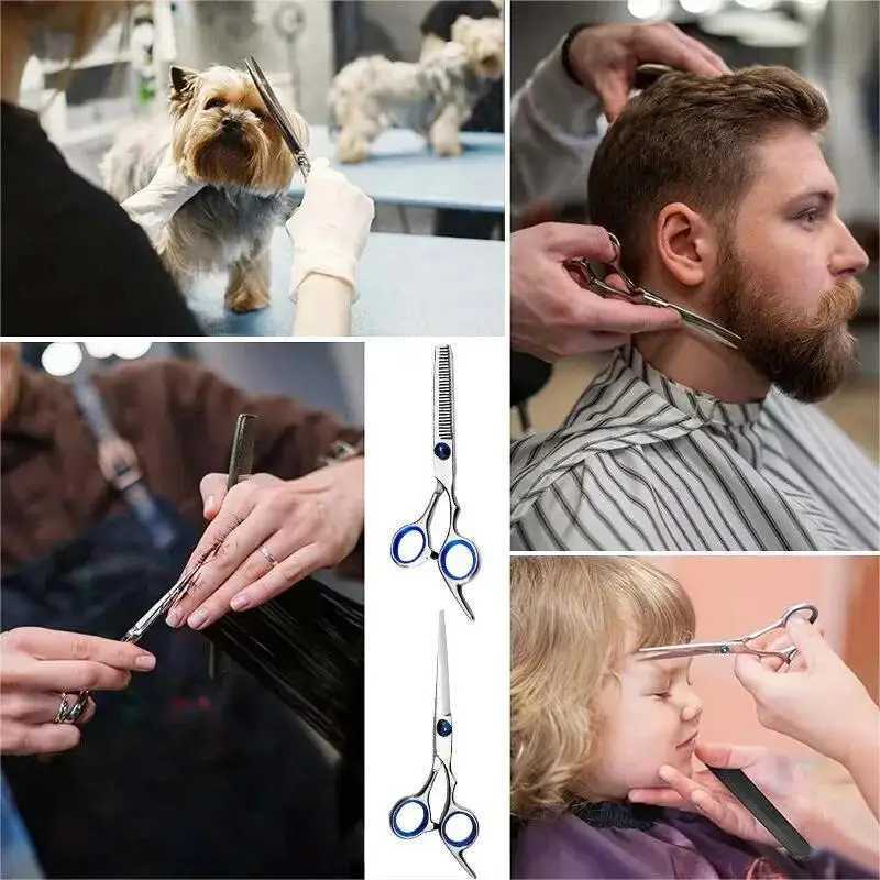 New Arrival Stainless Steel Professional Hairdressing Scissors Cutting Thinning Scissors Barber Shear Home Salon Hairdressing Scissors Z241213