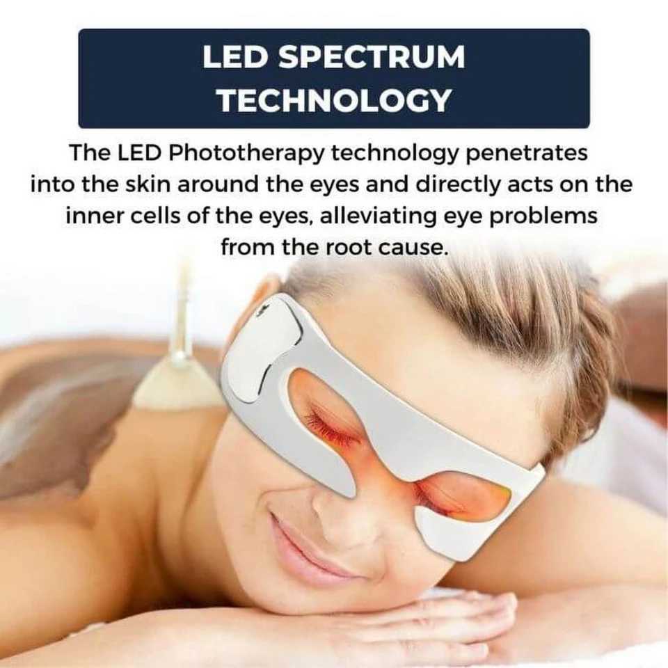 Visualization electric eye massager red light heating therapy intelligent vibration light therapy eye massager W241213