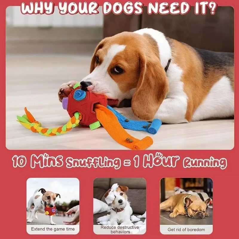 Snuffle Ball Toys Interactive Dog Toys Encourage Natural Foraging Skills Portable Pet Toys Slow Feeding Training Educational Toys X241213