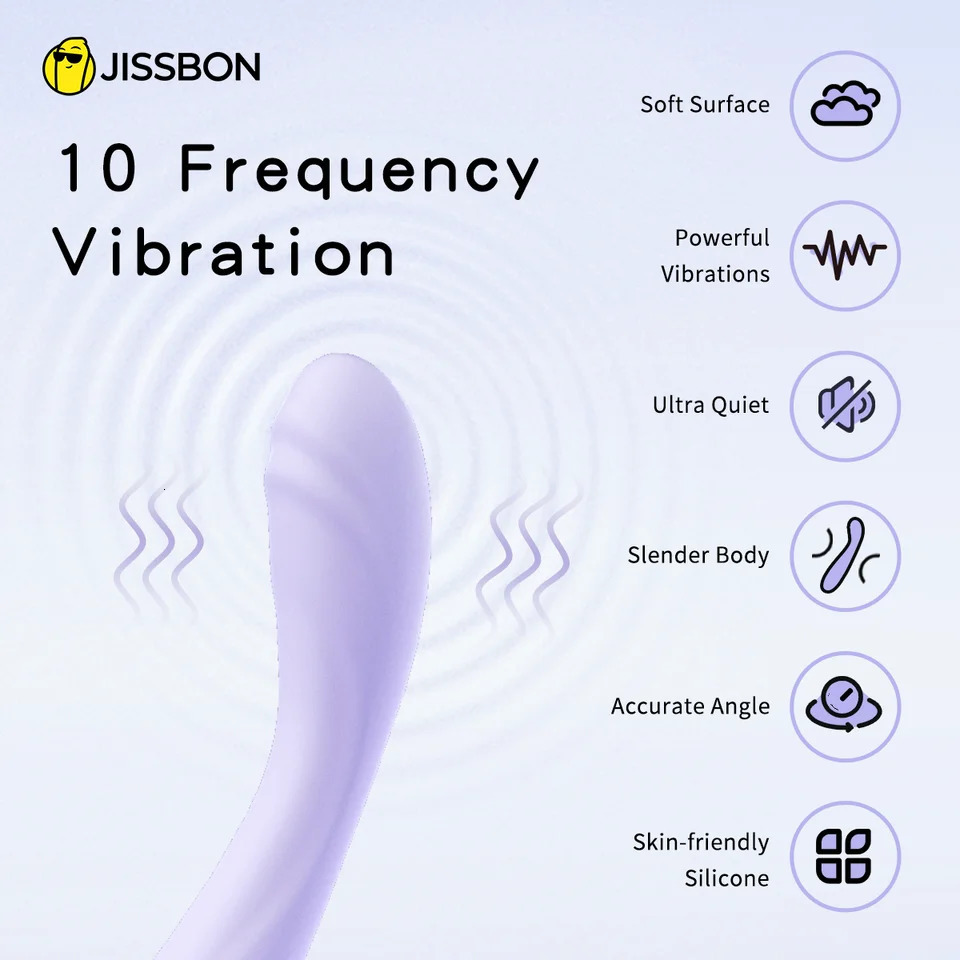 Jissbon Dildo Vibrator for Women Miss Candy GSpot Dick Penetration 10 Vibration Modes Silent Adult Sex Toys Free Ship 241213