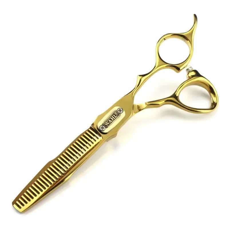New Arrival Professional barber shears and trims 6.0-inch gold double sword face 440C steel salon barber shears Z241213