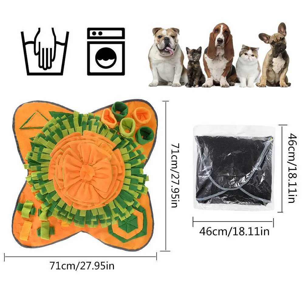 Pet dog olfactory pad puzzle toy pet snack feeding pad boring interactive game training blanket olfactory feeding training pad X241213