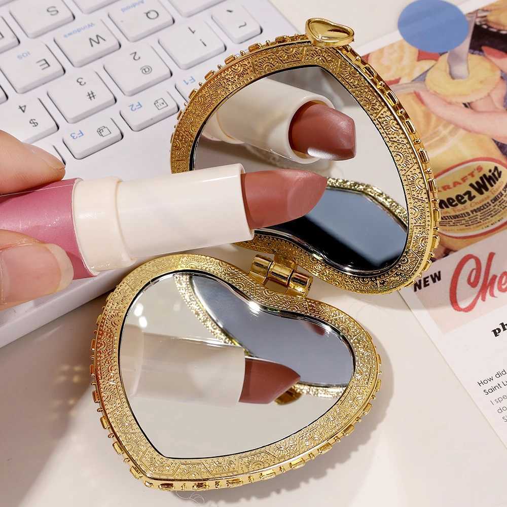 Compact Pocket Fold Small Mirror Portable Two-side Folding Vintage-Inspired Fabric-Covered Make Up Mirror Women Cosmetic MirrorsXJ241213
