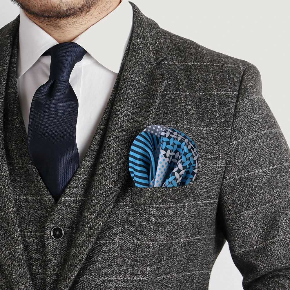 Tailor Smiths new collection arrives at Pocket Square 30x30cm handheld headscarf mens Hanki floral paisley chest towel fashion mens accessories W24121