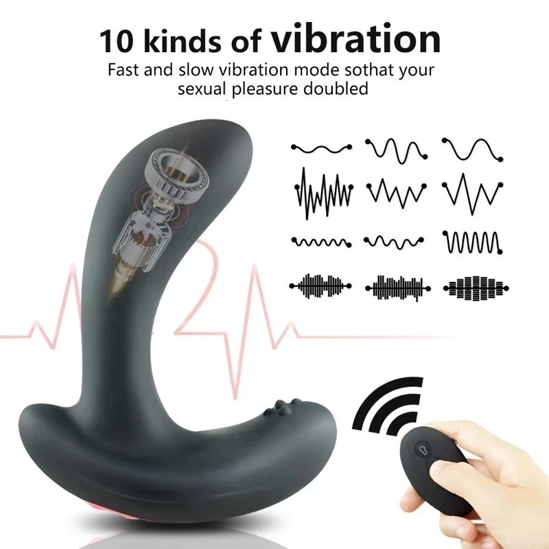 Wireless Remote Control Male Prostate Massage Vibrator Inflatable Anal Plug Expansion Vibrating Sex Toys For Men Woman 241213