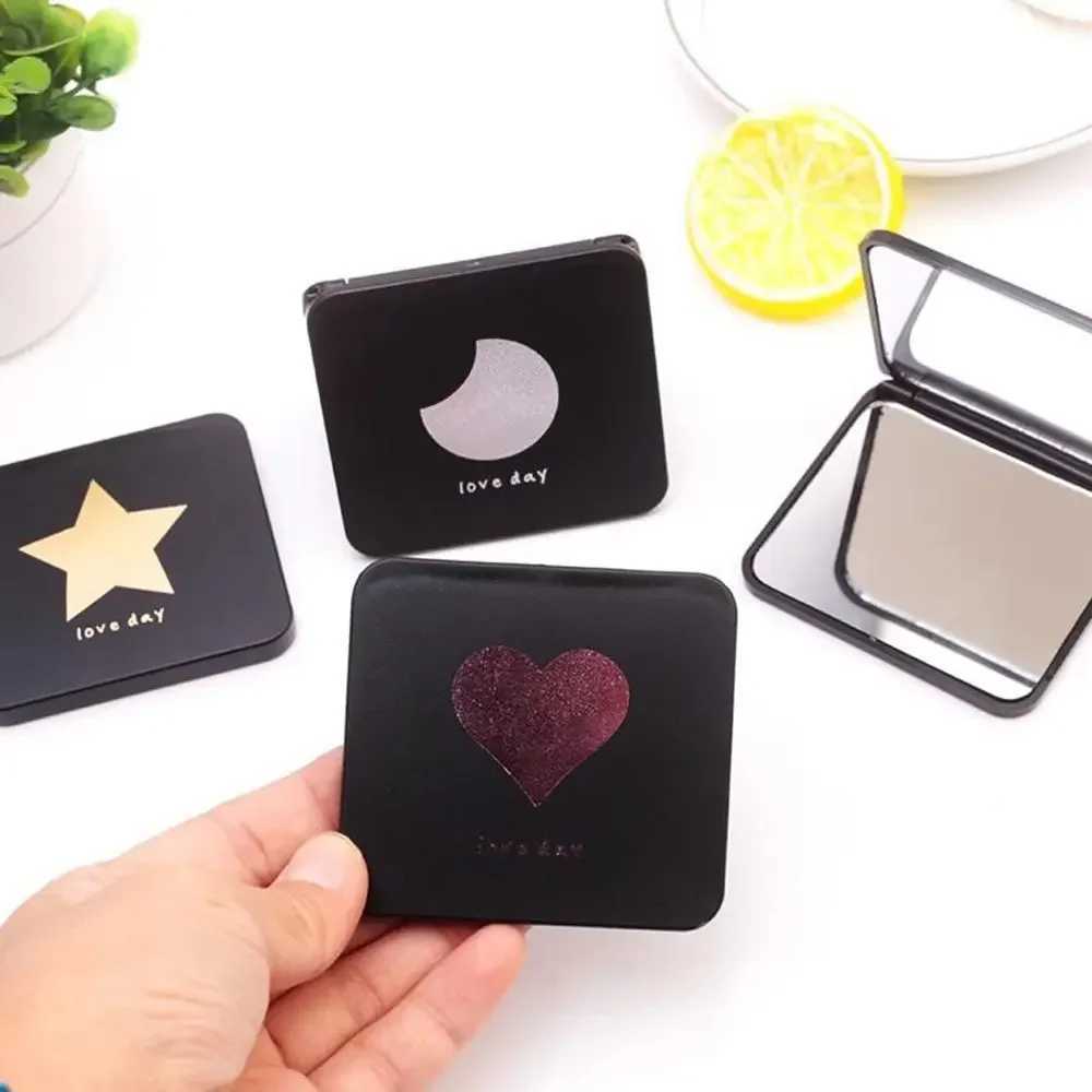 Foldable Makeup Mirror Mini Square Makeup Vanity Mirror Portable Hand Mirrors Double-sided Compact Mirror Pocket Cosmetic MirrorXJ241213