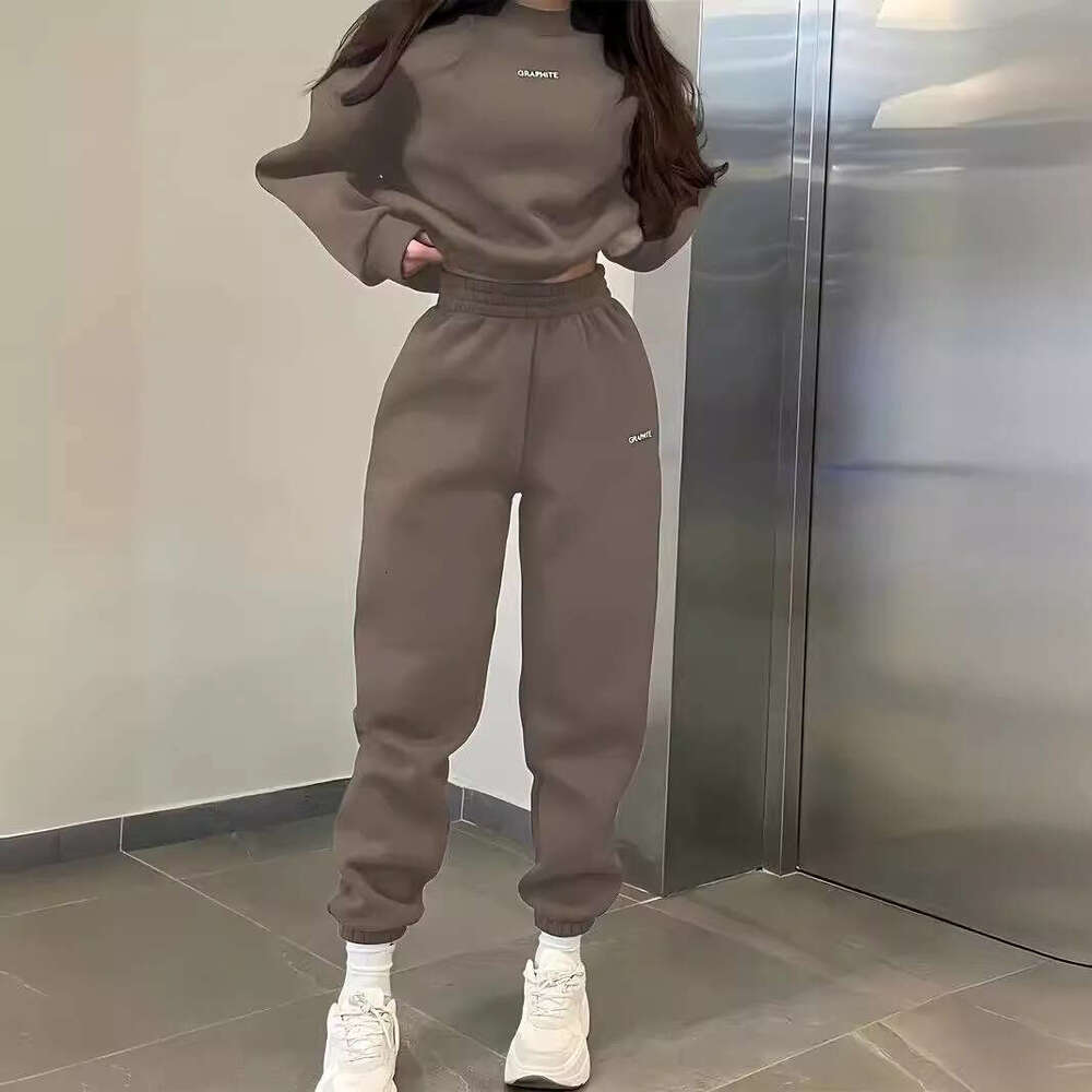 Fashion Women's Spring And Autumn Foreign Trade Hoodie Two-Piece Set Trendy Clothing Fashion Casual Temperament