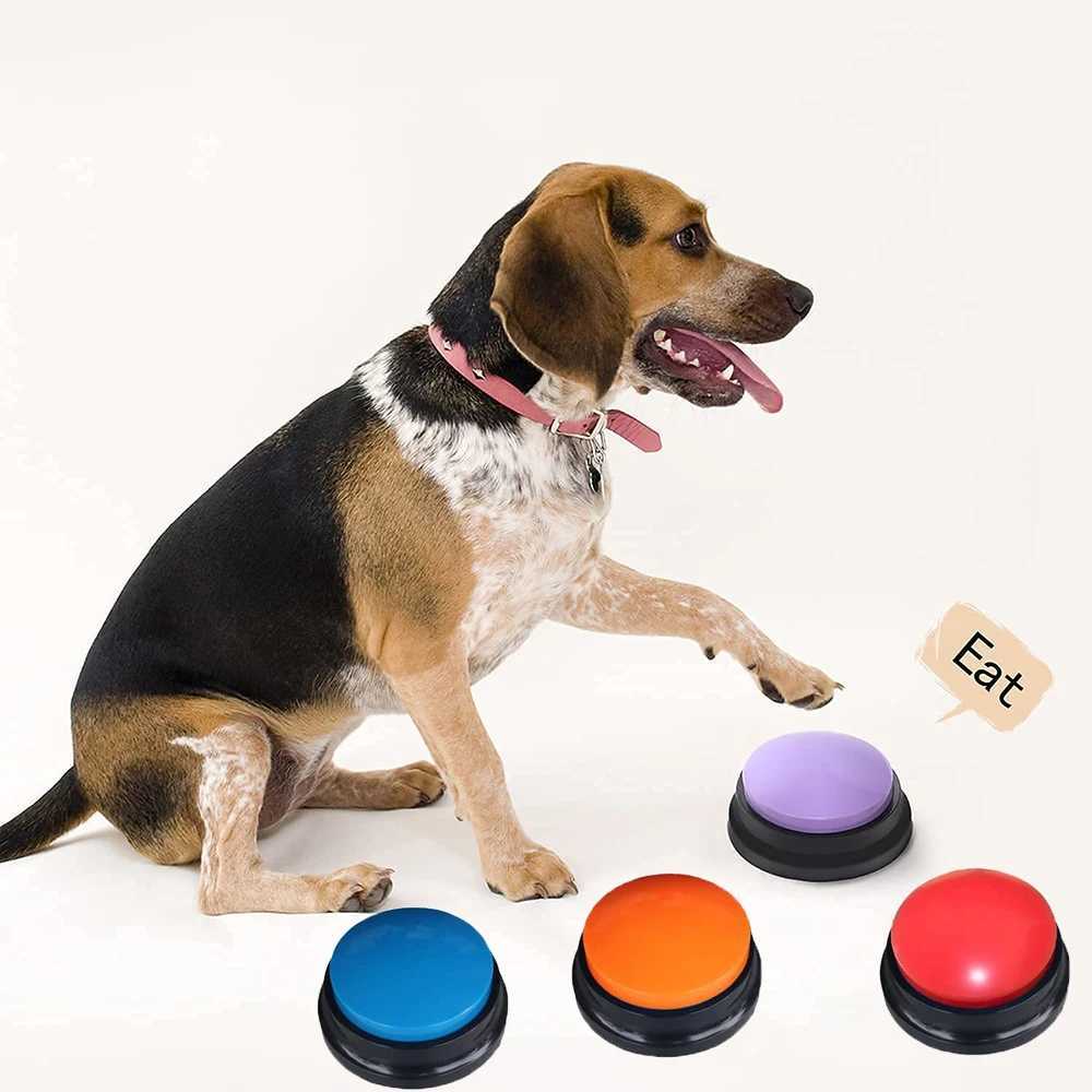 Funny Dog Voice Recording Button Pet Toys Recordable Training Talking Buzzer Pet Starters for Communication Dog Speaking Buttons X241213