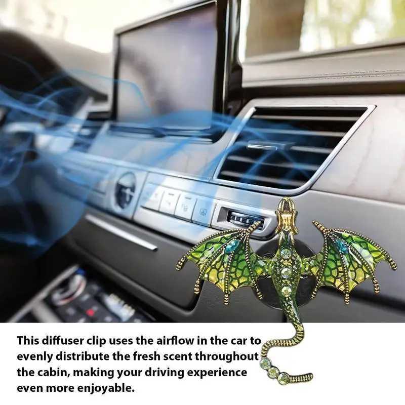 Dragon Car Aroma Clip Cute Car Fragrance Diffuser Vent Clip Bling Flying Dragon Air ener Clip For Auto Air OutletXJ241213