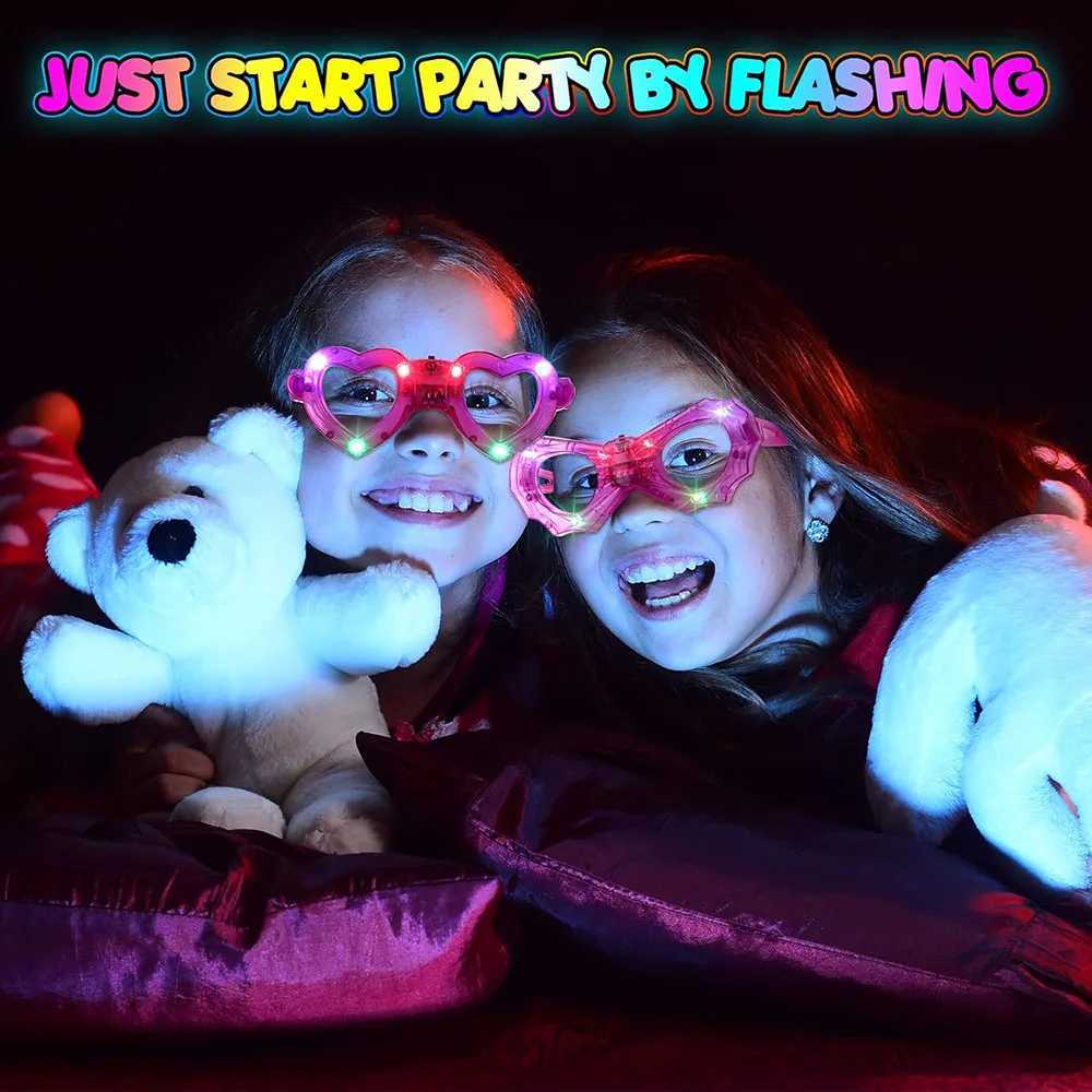 Sunglasses Glow In the Dark Glasses Bulk Kids Light Up LED Party for Christmas Wedding Favor Supplies H241213D0N4
