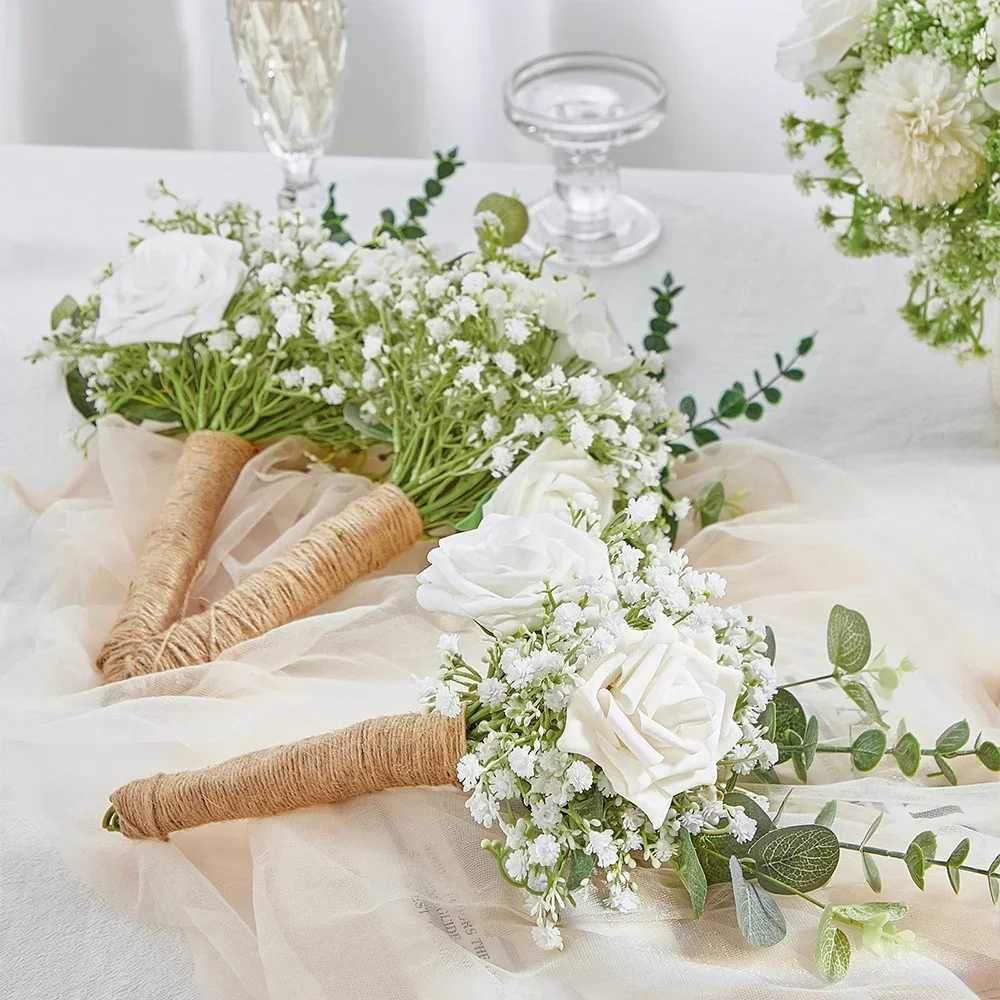 10pcs Artificial Flowers Baby Breath Flower Fake Gypsophila for Wedding Party Home Christmas Decoration Bouquets DIY AccessoriesXJ241212