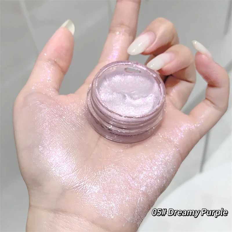 Glittering jelly gel eye shadow suntanned silk fluorescent lamp waterproof pearl shimmer fast drying and flashing eye shadow W241213