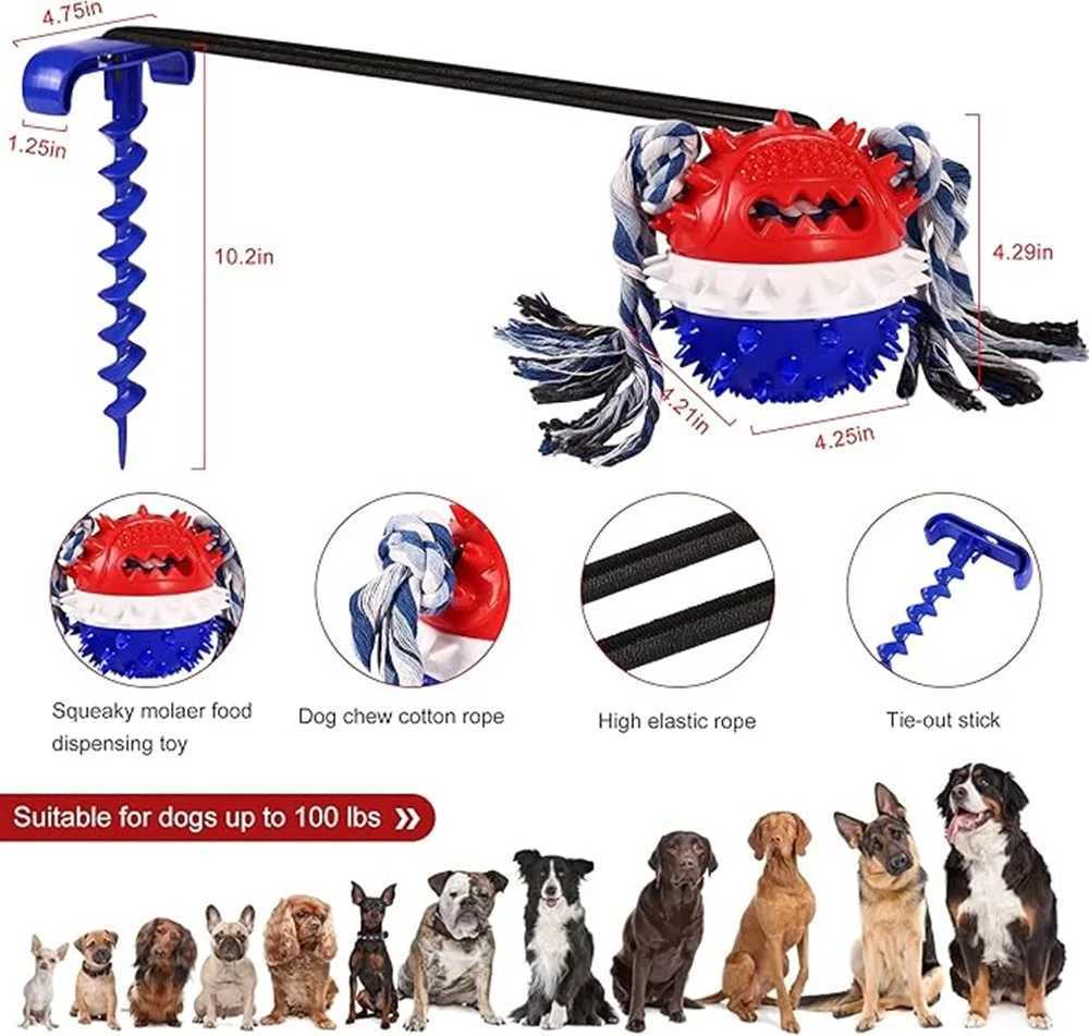 Interactive tug of war dog chew toy outdoor w/mole bite squeeze toy ball and bet pet ball puzzle toy aggressive chew X241213
