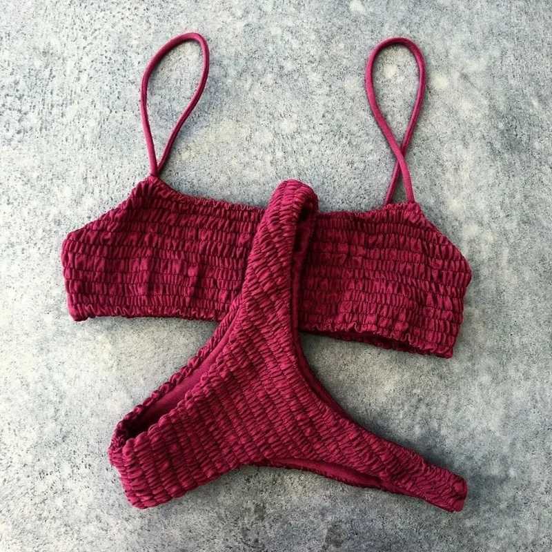 Fme Sexy Ruffs Bikini Set Women Push-up Padded Bra Biquini Swimsuit Triang Swimwear Bathing Suit Mujer Brazilian VacationXJ241212