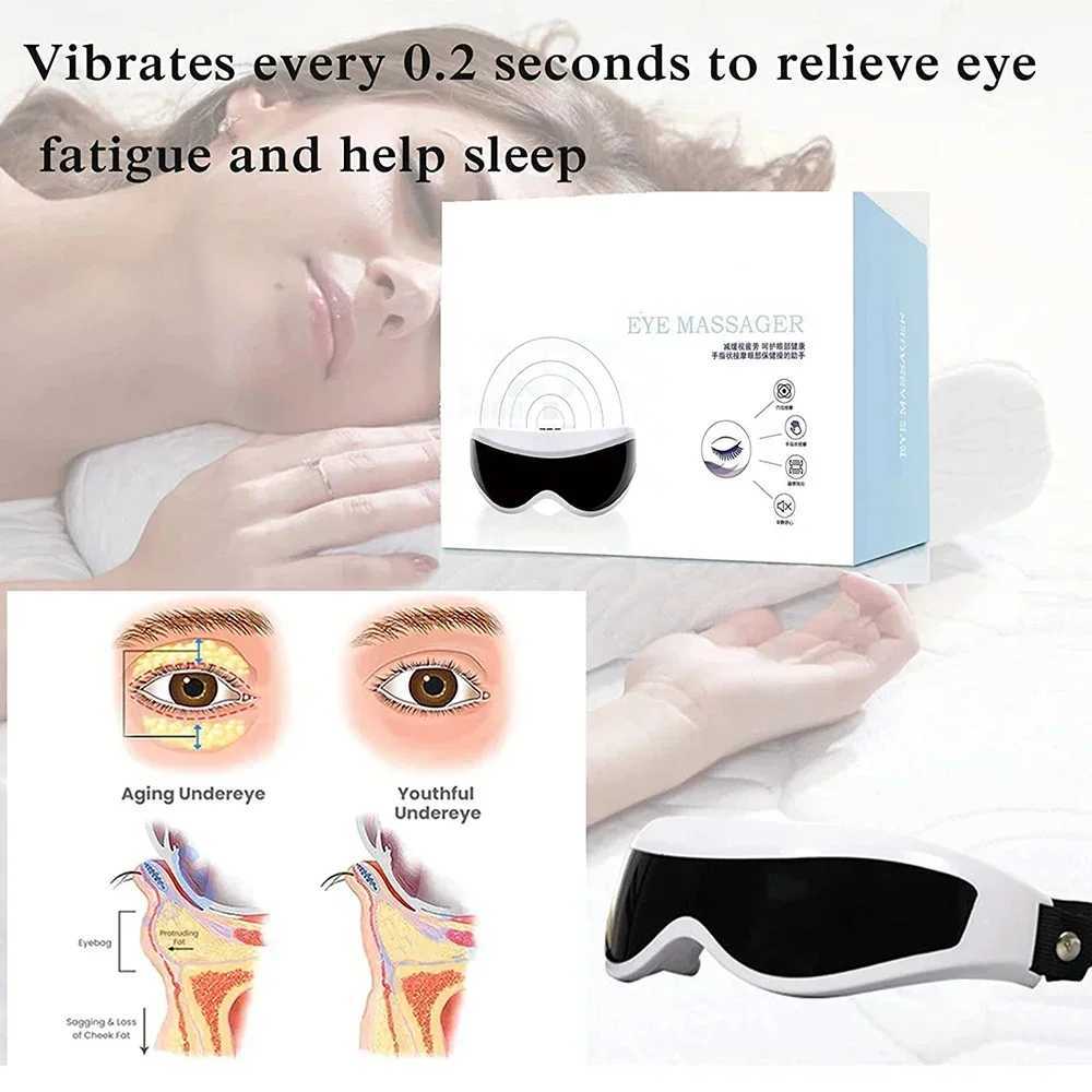 Electric eye massager face mask wireless migraine eye magnetic vision improvement front vibrating glasses health care W241213