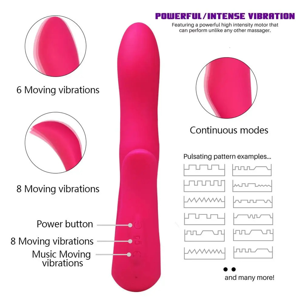 16 Speeds Women Rabbit Vibrator Dildo Sex Toys Vaginal Femme Masturbator Vibrating G Spot Clitoris Stimulator Vibrators 241213