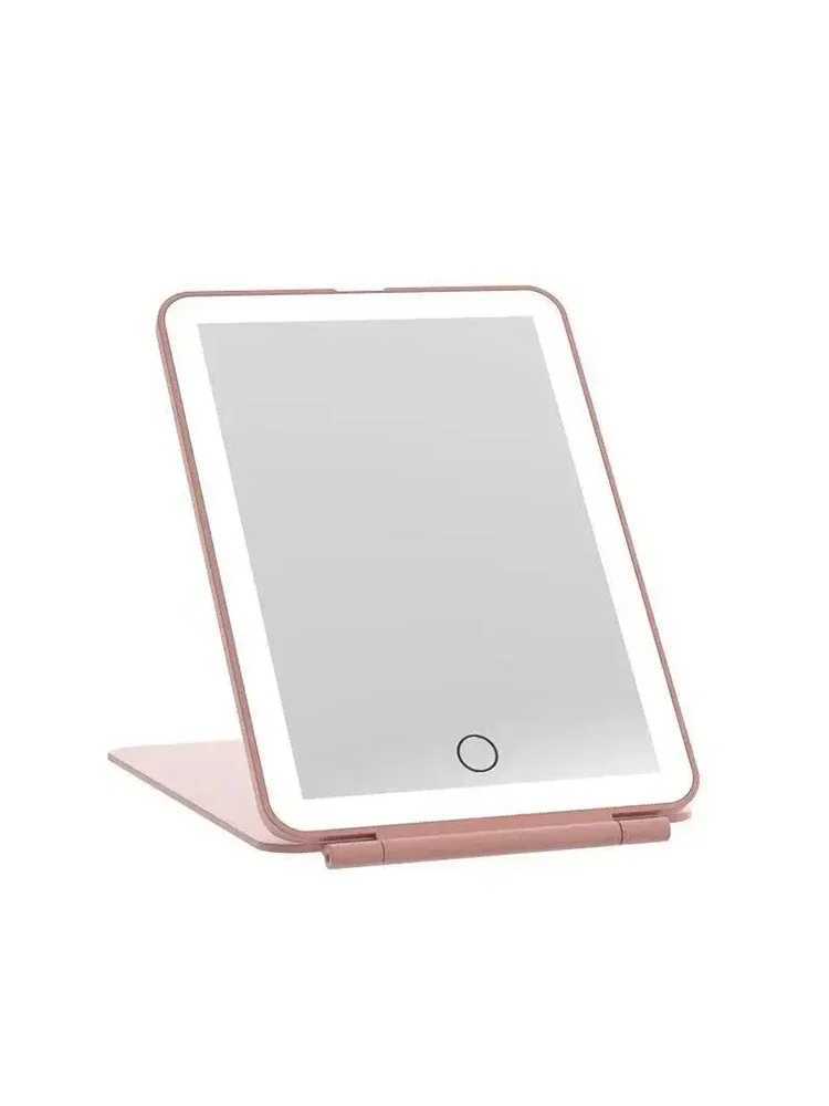 Portable Touch Screen Makeup Mirror with 3 Light Modes LED Foldable Cosmetic Mirror for Travel or Tabletop UseXJ241213