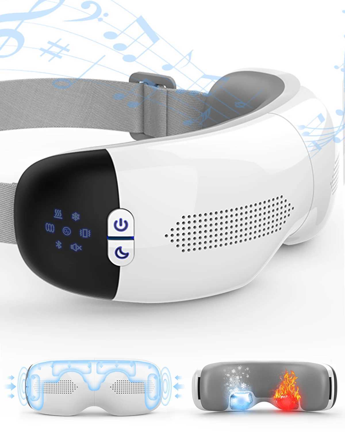 Airsidun eye massager with heated and cooled eye mask used for dark circle inflation 3D Airbag kneading vibration eye massager W241213